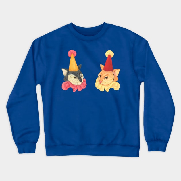 Cat Jesters Crewneck Sweatshirt by JuniperMew